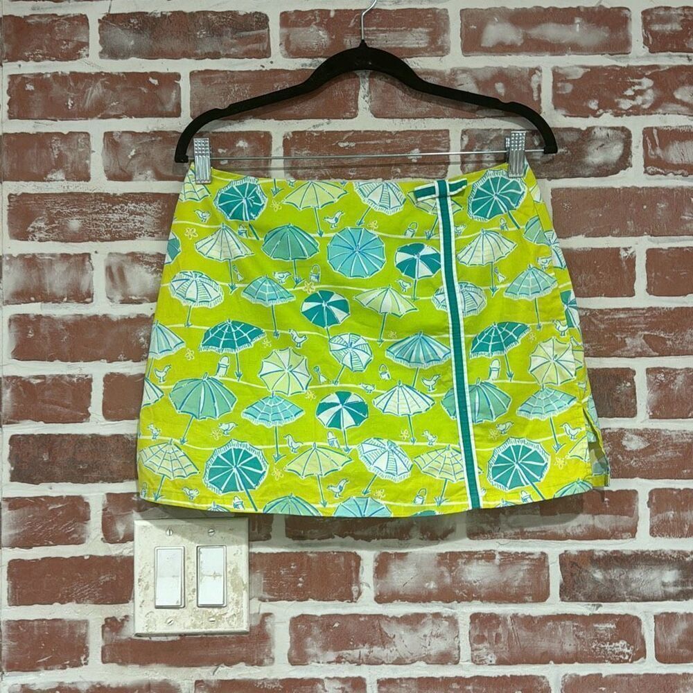 Lilly Pulitzer Green and Blue Mini Skirt